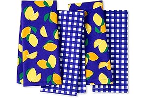 Kate Spade New York Lemon Party and Spring Gingham Kitchen Towels 4-Pack Set