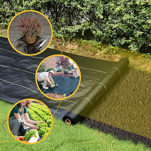 Miniatura 2 de Tela de barrera de malezas de alta calidad de 5 onzas, cubierta de suelo resistente, tela de barrera de malezas comercial, tapete de jardinería