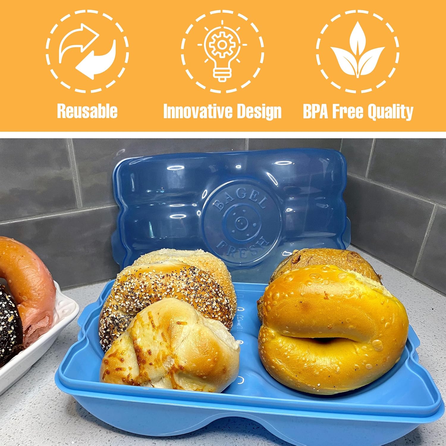 Touch Up Cup Bagel Fresh Holder Container Storage Keeper, Pack of 1 image 3