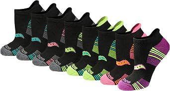 Saucony Womens RunDry Performance Heel Tab Athletic Socks, Available in S-L 8, 16, 24 Pairs