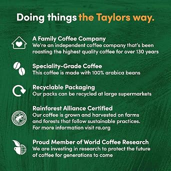Taylors of Harrogate Flying Start Ground Coffee 200 g (6-Pack)