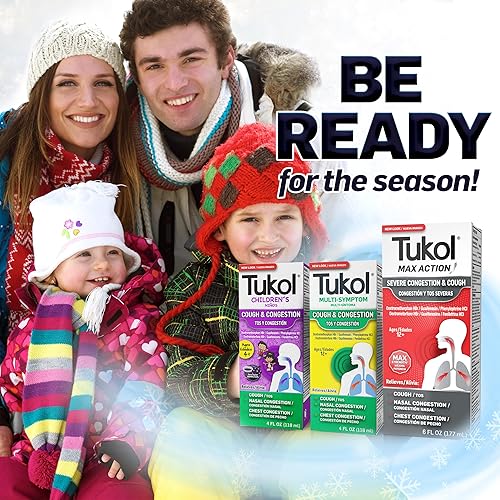 Miniatura 6 de TUKOL Kit de alivio total para el resfriado y la tos, medicina para la tos para adultos, niños, Family Max Action Supresor de tos severa