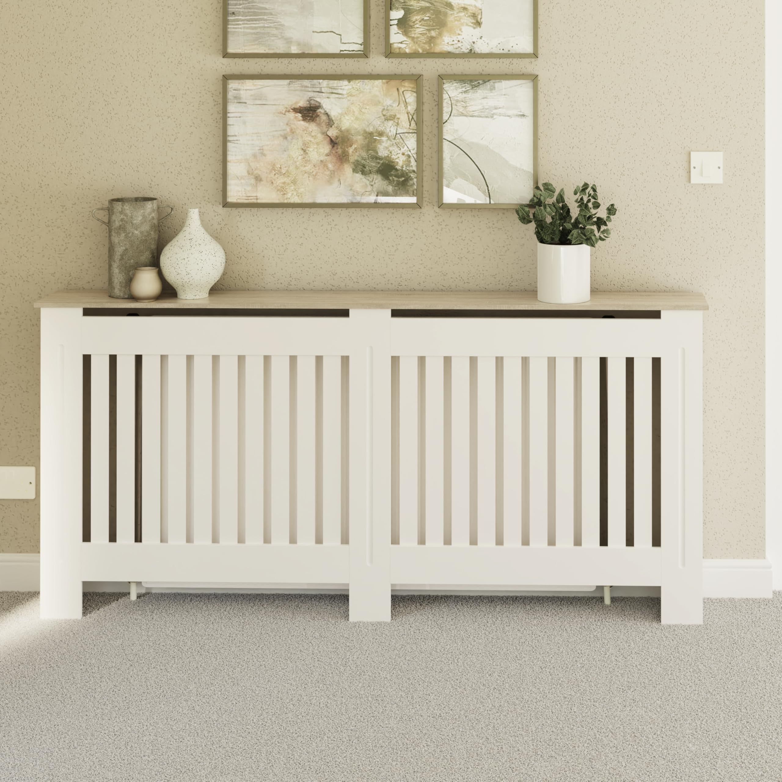 Gfw  Longslow Radiator Cover Extra Large Grey - White