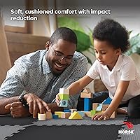 Vista 36 de Norsk Alfombrillas de ejercicio reversibles de doble cara de 1/2 pulgada de espuma para gimnasio en casa, azulejos de espuma EVA entrelazados