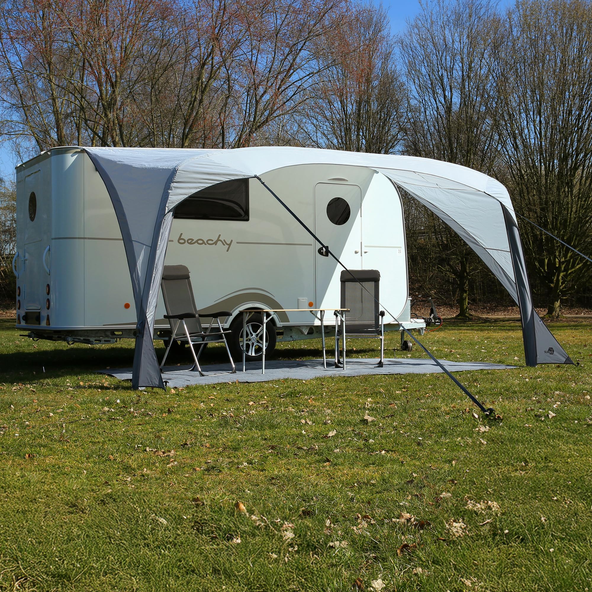 your GEAR Amalfi Air Voile d'ombrage pour caravane, auvent gonflable, UV 50+, parfait pour caravane Beachy 360/420/450 de Hobby (Taille 360)