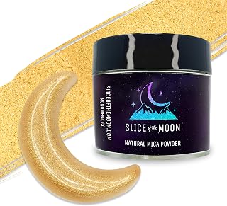 | Flashing Gold Natural Mineral Mica Powder, 0.42oz (12g) | for Personal or Professional Use - Cosmetics, Epoxy Resin Projects, Nail Polish, Soaps, Bath Bombs, and Art Projects