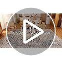 Tortania Area Rug Living Room Rugs - 8x10 Washable Boho Rug Vintage Oriental Distressed Farmhouse Large Thin Indoor Carpet for Living Room Bedroom Under Dining Table Home Office - Aqua Multi