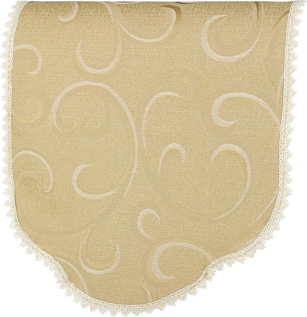 QPC Direct Swirl Jacquard Design Chair Back (Beige)