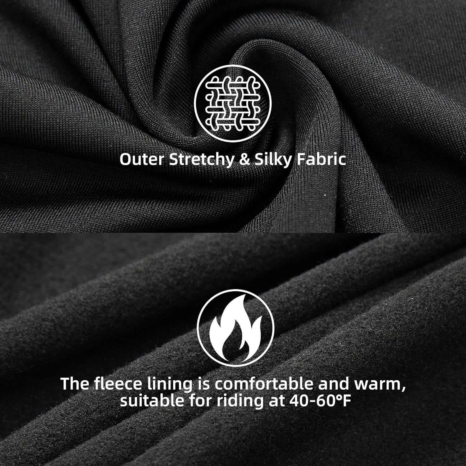 YKYWBIKE Cycling Jersey Men Long Sleeve Thermal Fleece Cycling Jackets for Men Bike Jackets Winter Cycling Clothing