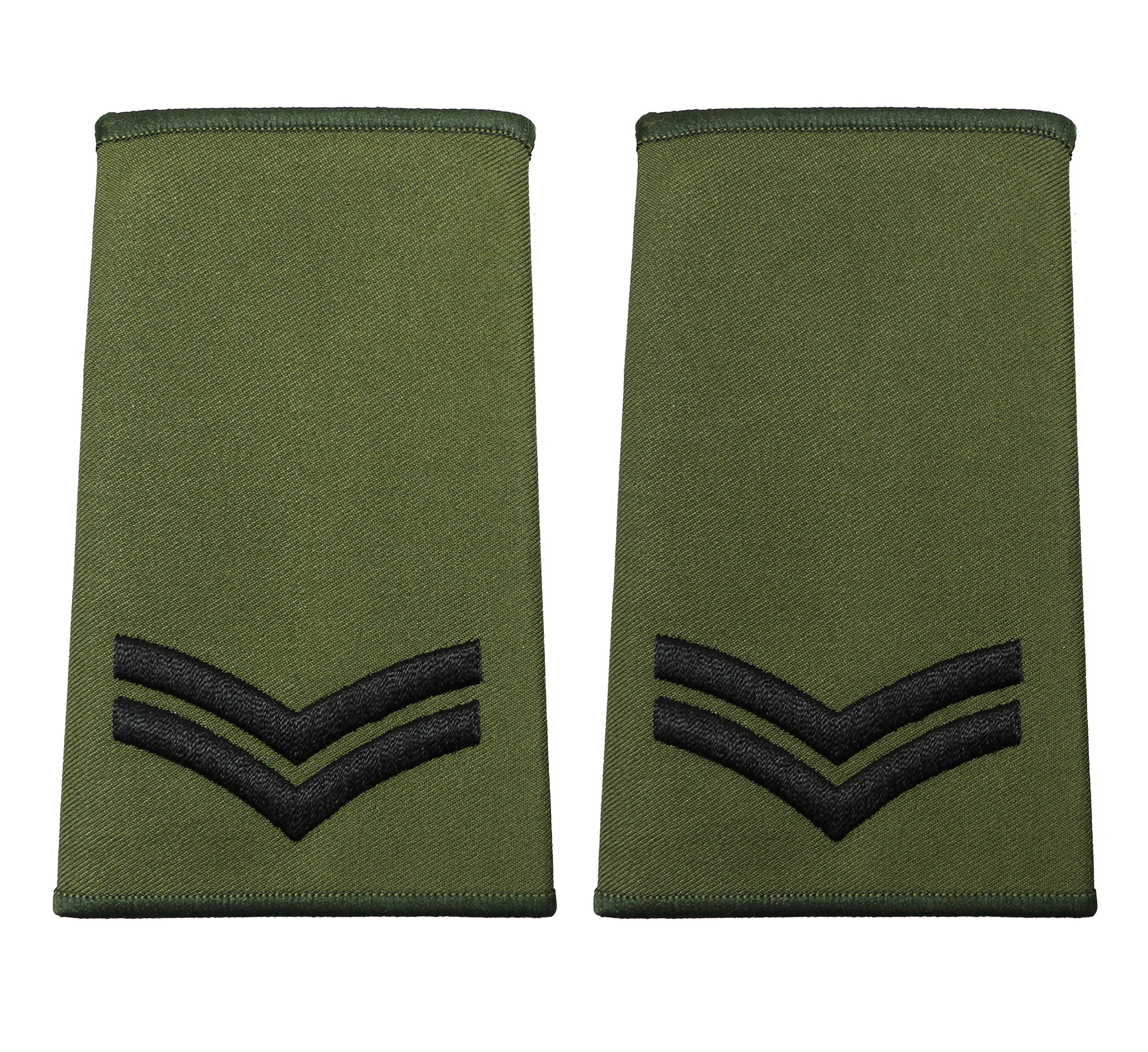 Epic Militaria British Army Olive Green Rank Slides (Corporal)