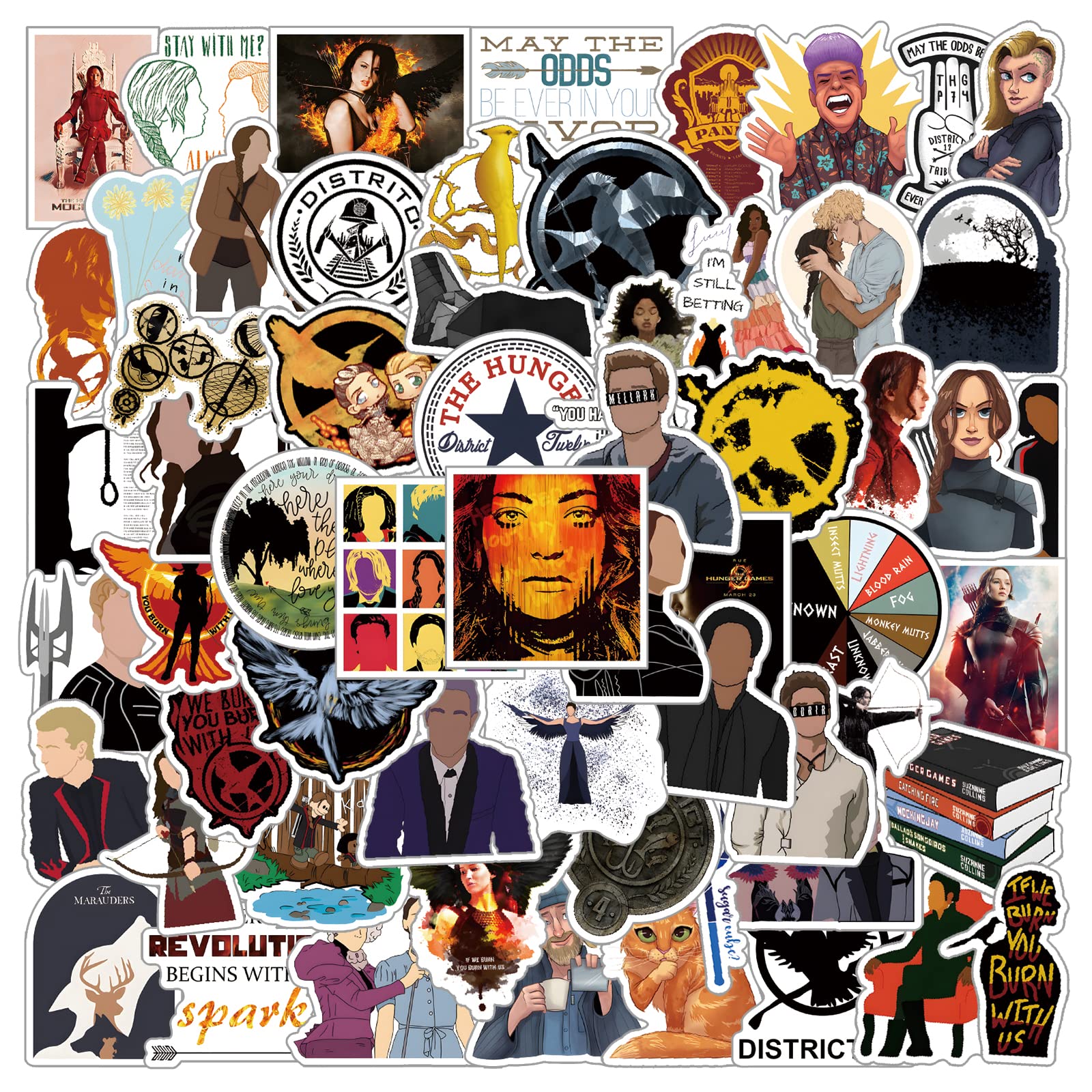 Amazon.com: The Hunger Games Stickers 62Pcs Adventure Game Movie Killing  Pack | Cool Deacls Graffiti Vinyl PVC Waterproof for Kids Teens Adults  Water Bottle Skateboard Luggage Laptop Computer Phone Wall Car :