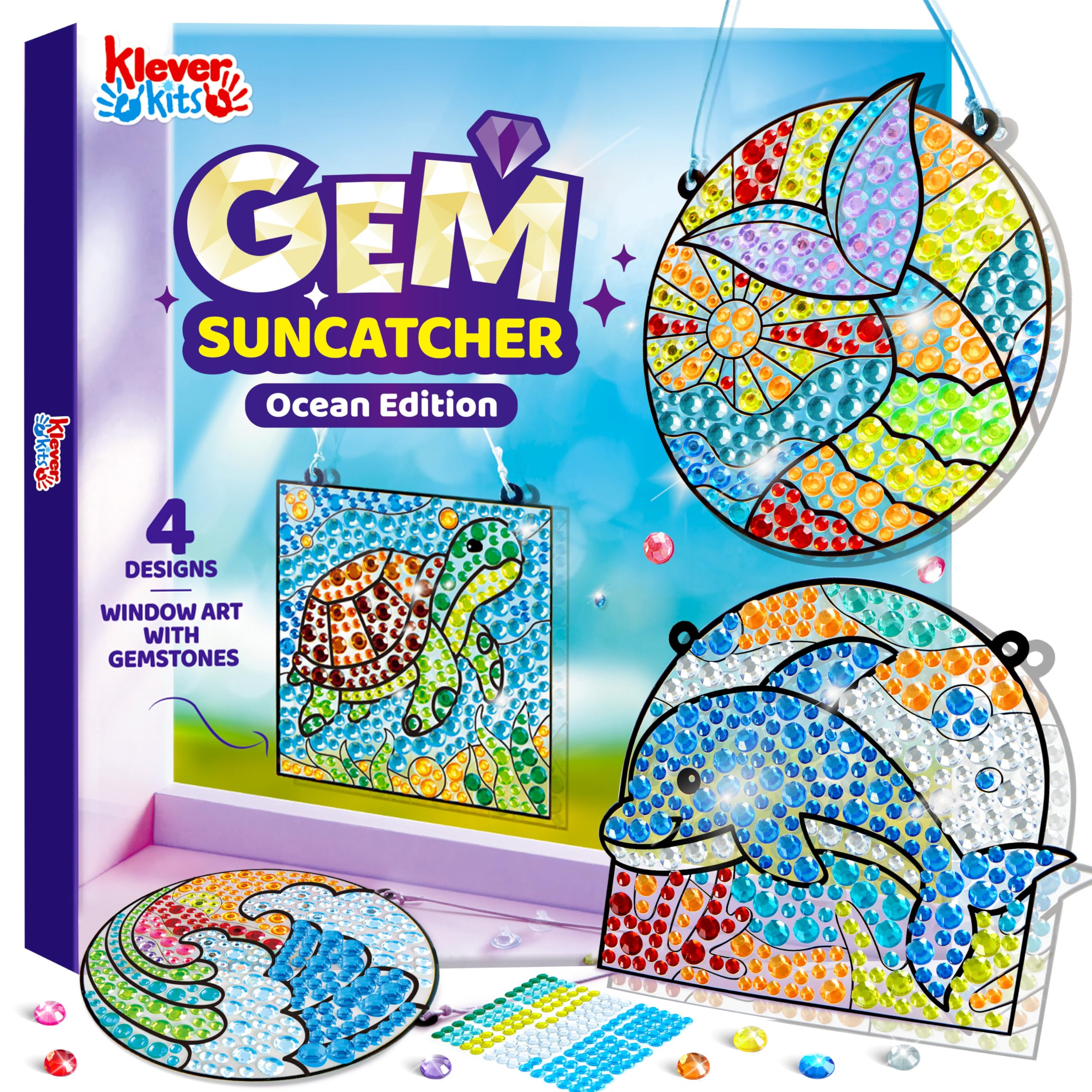 Klever Kits Suncatcher Window Craft Sets for Kids Gifts for Girls 6 7 8 9 10 11 12 Years, DIY Diamond Painting Set Toys - Image 2