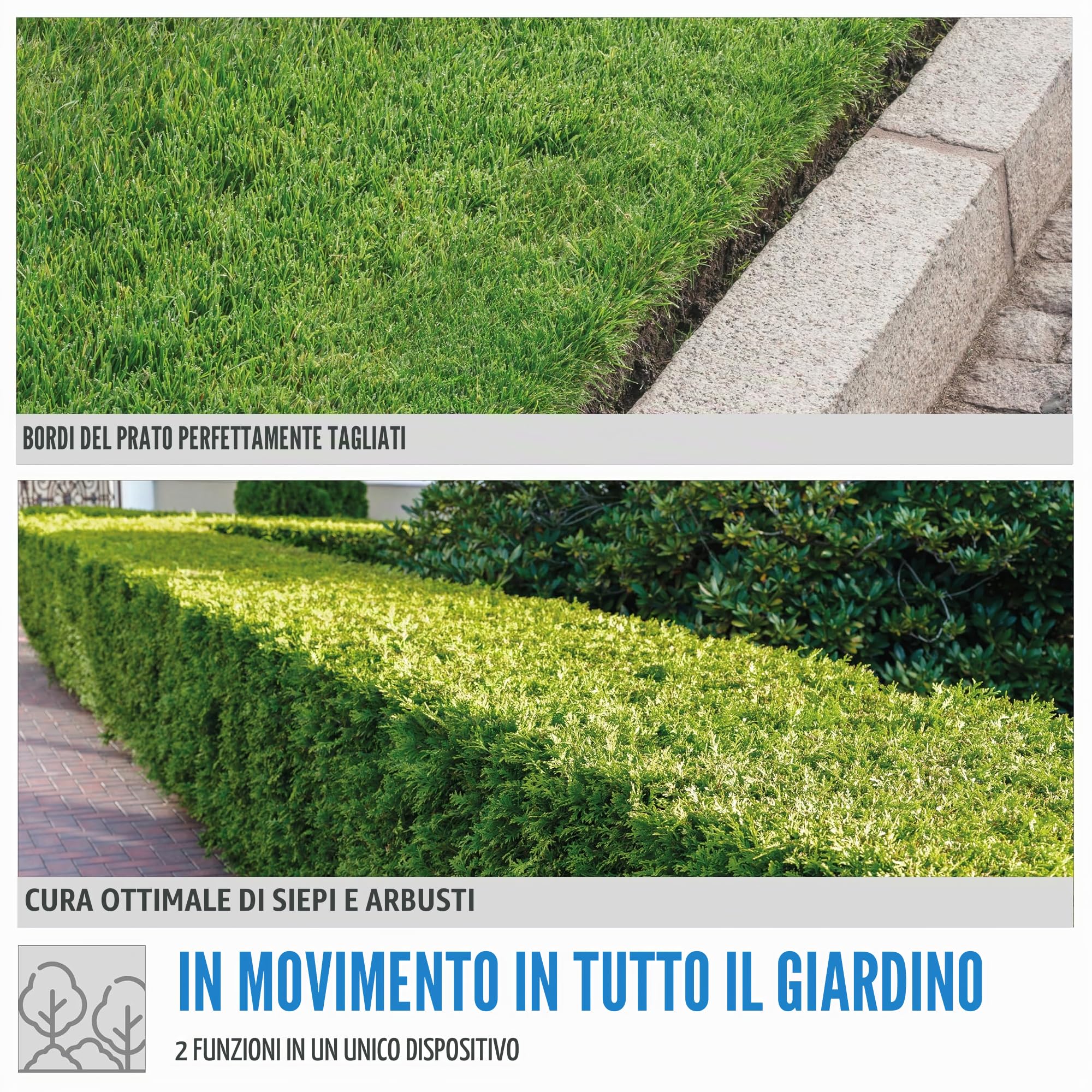Güde Kit per la cura del giardino a batteria GPS 7,2 V-1.5 agli ioni di litio (batteria integrata 7,2 V/1,5 Ah, TÜV/GS, accessorio per cesoie per siepi e cespugli, prolunga telescopica con telaio,