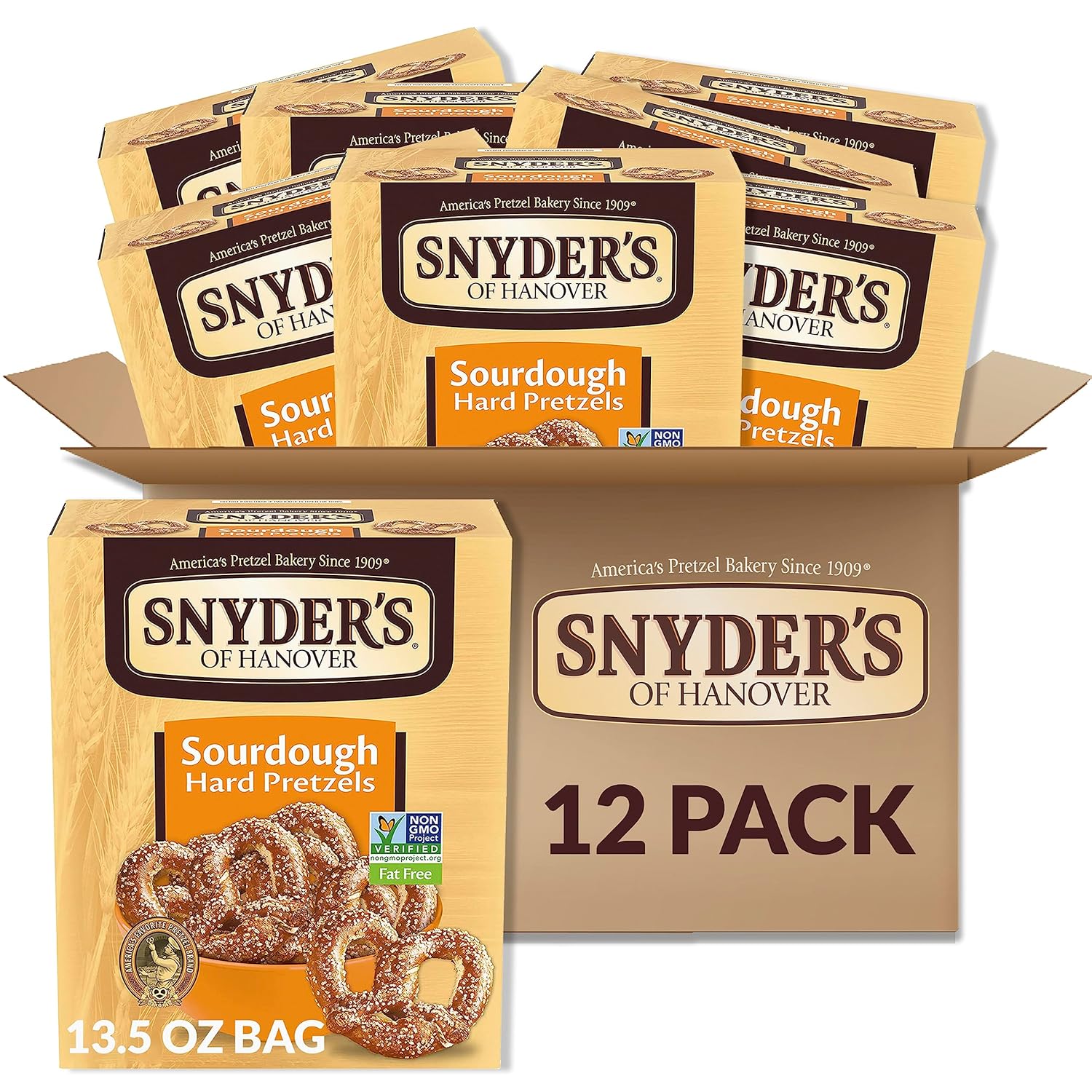 Snyder's of Hanover Pretzels, Sourdough Hard Pretzels, 13.5