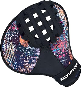 Waboba Water Pro Catch Glove & Pro Water-Bouncing Ball Set – Ball Catching Baseball-Style Mitt for Swimming Pools & Beach Games, Ambidextrous Design, One Size – Black/Multi Colour