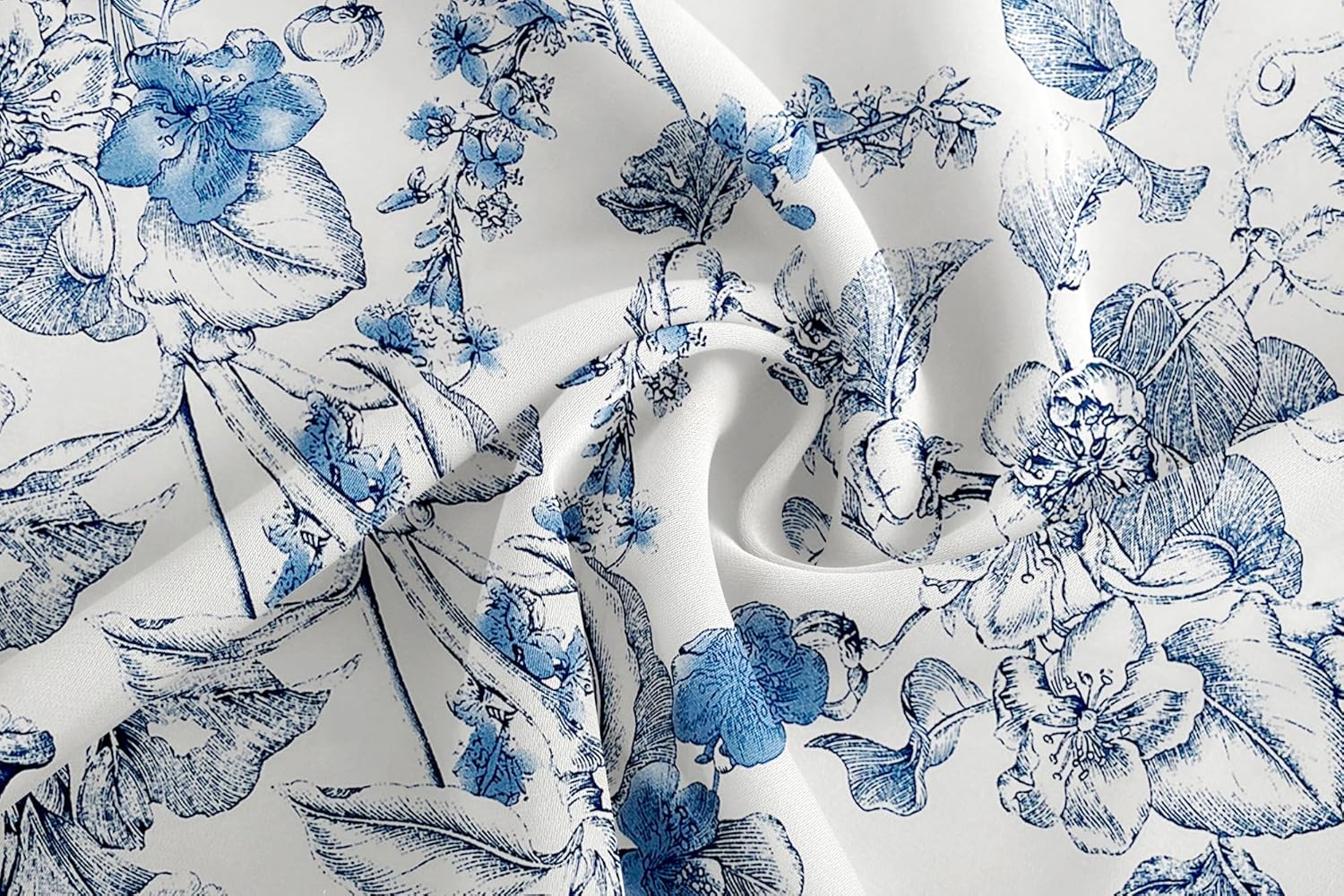 TASAMO Women's Casual Round Neck Basic Pleated Top Cap Sleeve Curved Keyhole Back Chiffon Blouse - Image 6