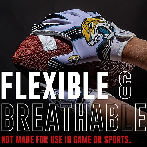 Vista 96 de Franklin Sports - Guantes de receptor de fútbol americano juvenil con logos de equipos de la NFL, palma de silicona, todos los tamaños juveniles