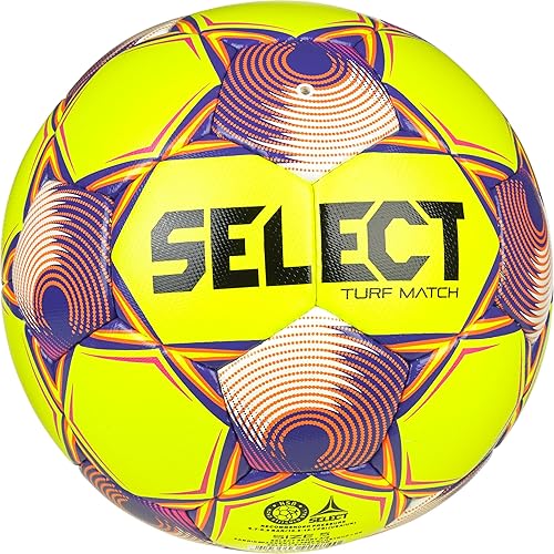 Miniatura 8 de Select Número 10 Match Turf - Balón de fútbol con bolsa de lona y bomba, color amarillo V23, tamaño 5