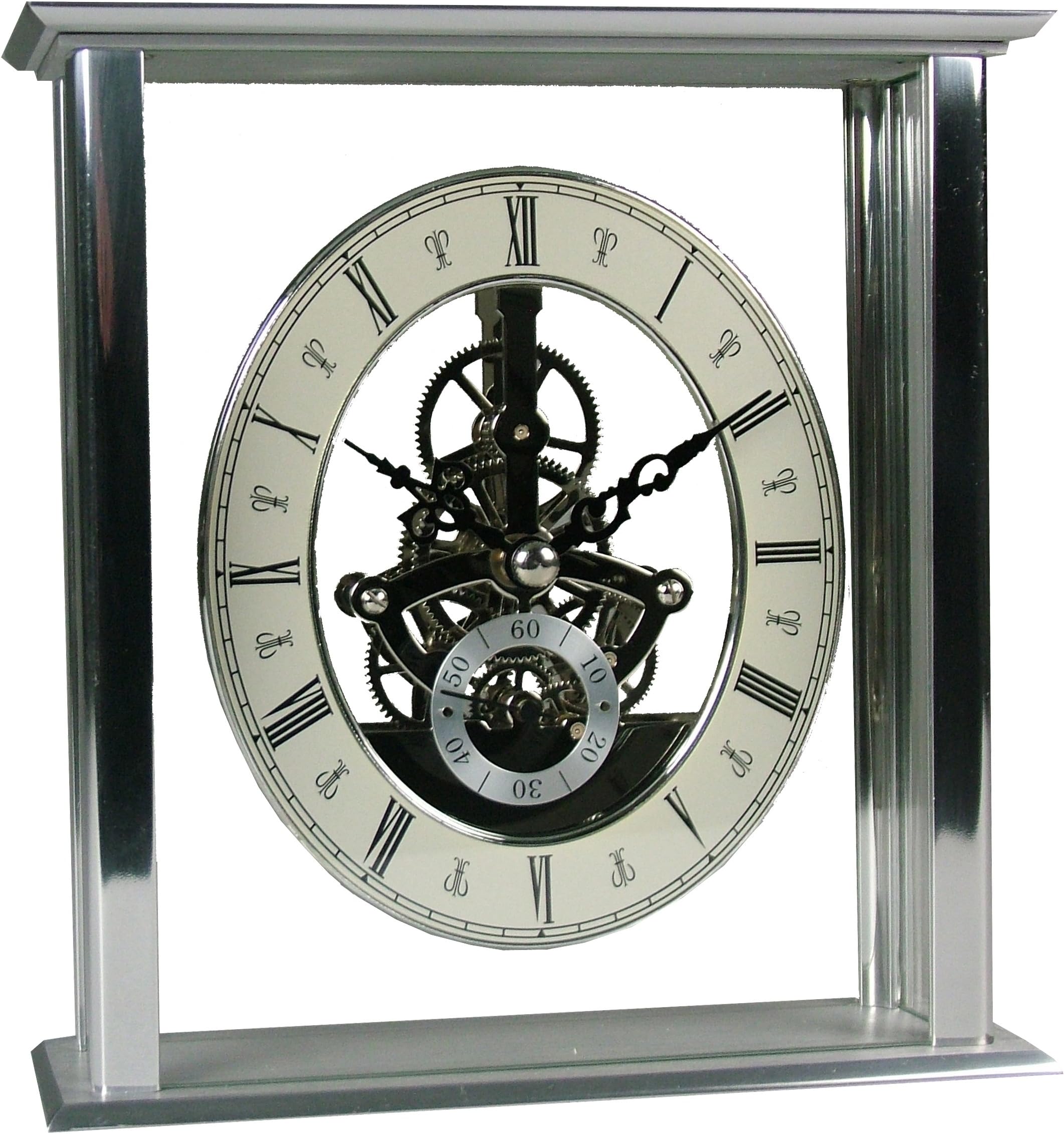 36507 Malvern Mantel Clock, Silver