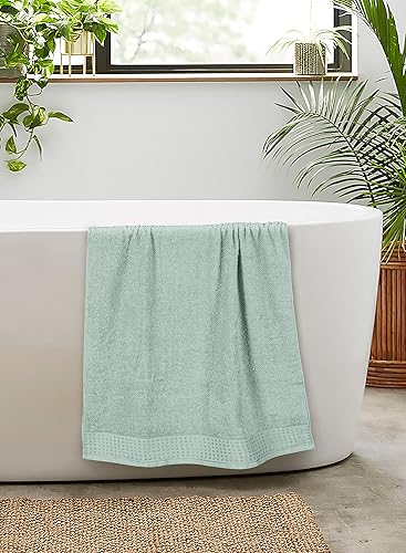 Vista 433 de GLAMBURG Juego de 6 toallas de 100% algodón ultra suave, contiene 2 toallas de baño de 28 x 55 pulgadas, 2 toallas de mano de 16 x 24 pulgadas y 2