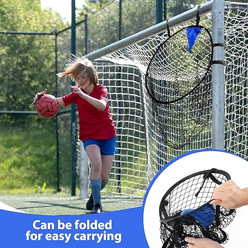 Miniatura 4 de UNIFAMILY 2 unidades de red de portería de fútbol, red de objetivo de fútbol Conner para práctica de tiro, objetivos de fútbol para entrenamiento de