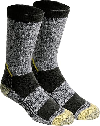 Dickies Mens Kevlar Reinforced Steel Toe Crew Socks, Available in L-xl 2, 4 Pairs