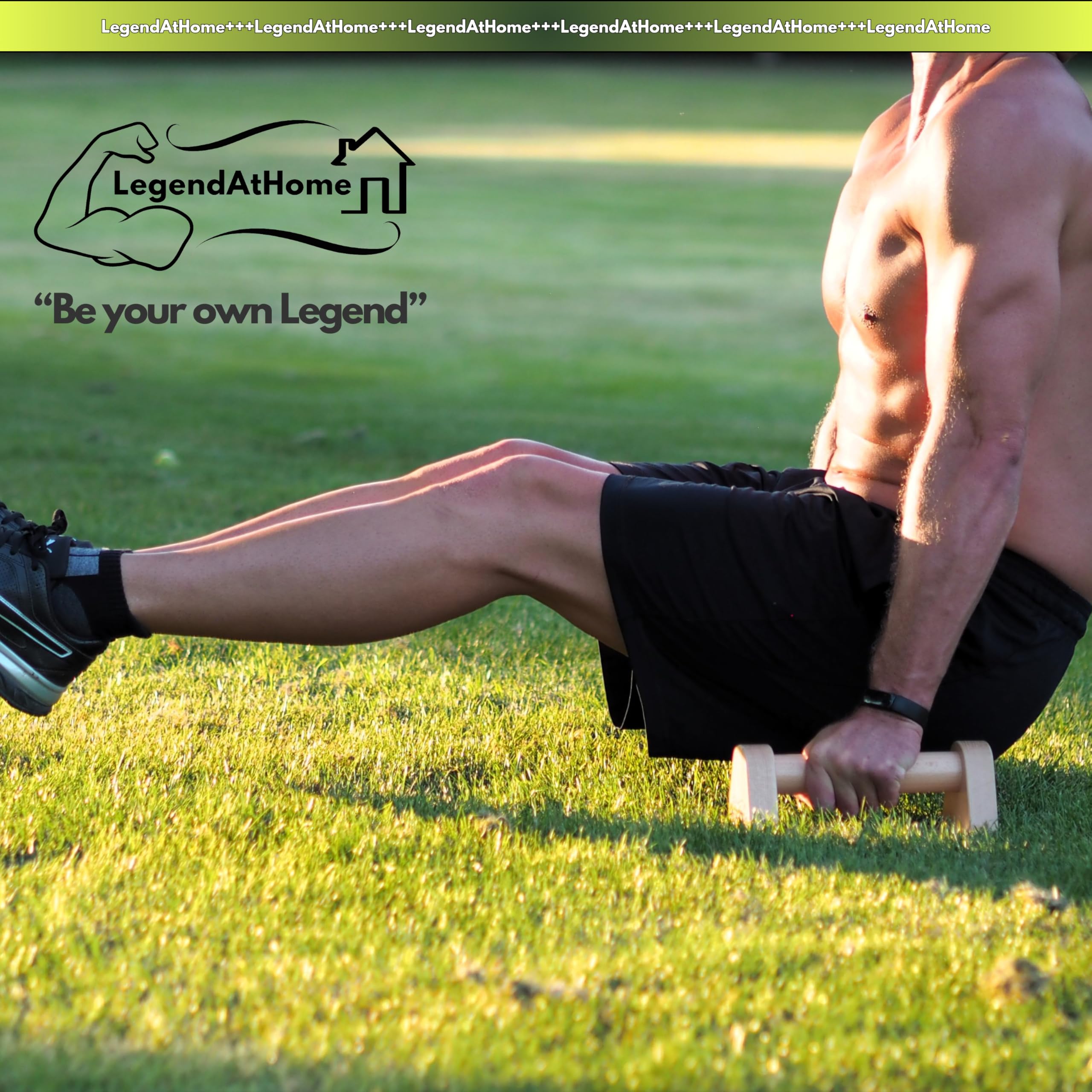 Liegestützgriffe [2er-Set] aus Buchenholz – stabile & gelenkschonende Parallettes für Push Ups, Calisthenics, Dips & Fitness Training – rutschfest & tragbar