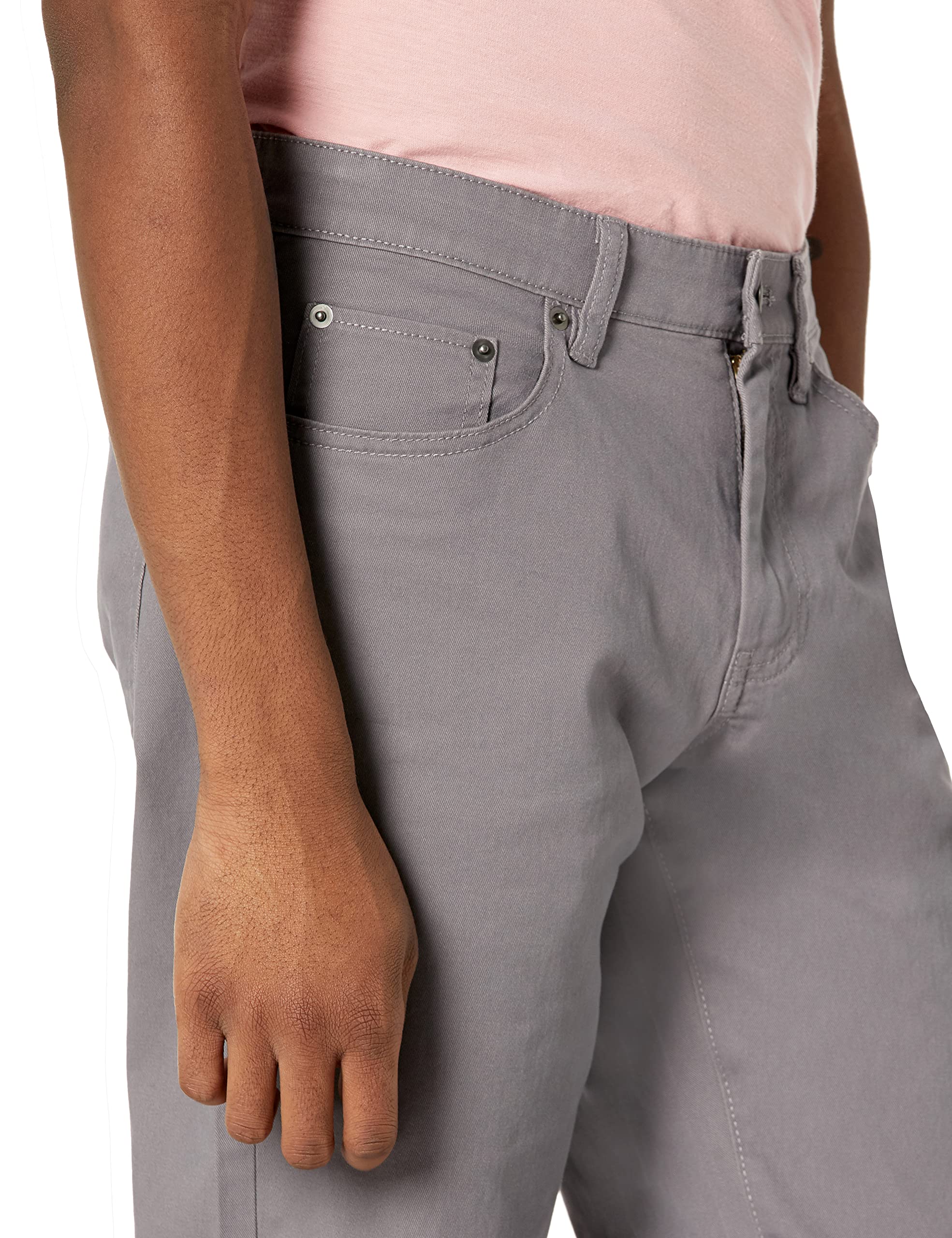 Snapklik.com : Essentials Mens Straight-Fit 5-Pocket Stretch Twill Pant