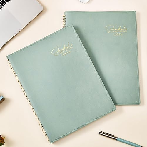 Miniatura 2 de Agenda 2024  Agenda de negocios 2024-2025, planificador de 3 niveles, libro de citas enero a diciembre de 2024, 8.74 x 11.38 pulgadas, intervalos de