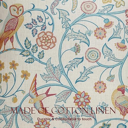 Miniatura 5 de patdrea Design - Juego de 4 fundas de almohada de lino amarillo, fundas de almohada cuadradas francesas redondas lumbares, fundas de almohada suaves