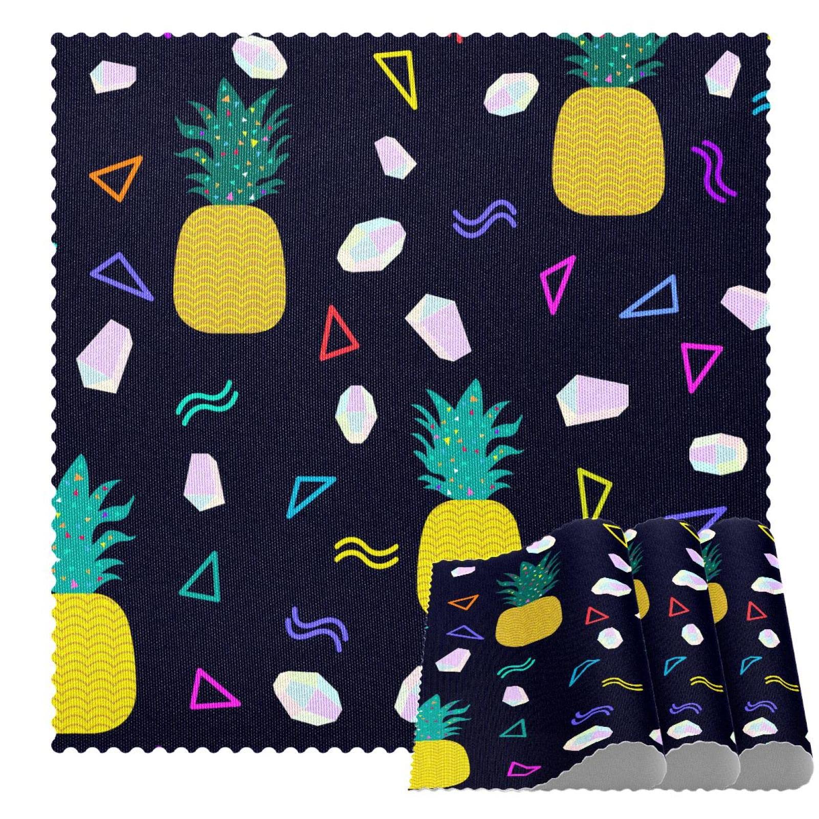 Set de table ananas jaune 30x30 cm | Lot de 4 pour salle à manger