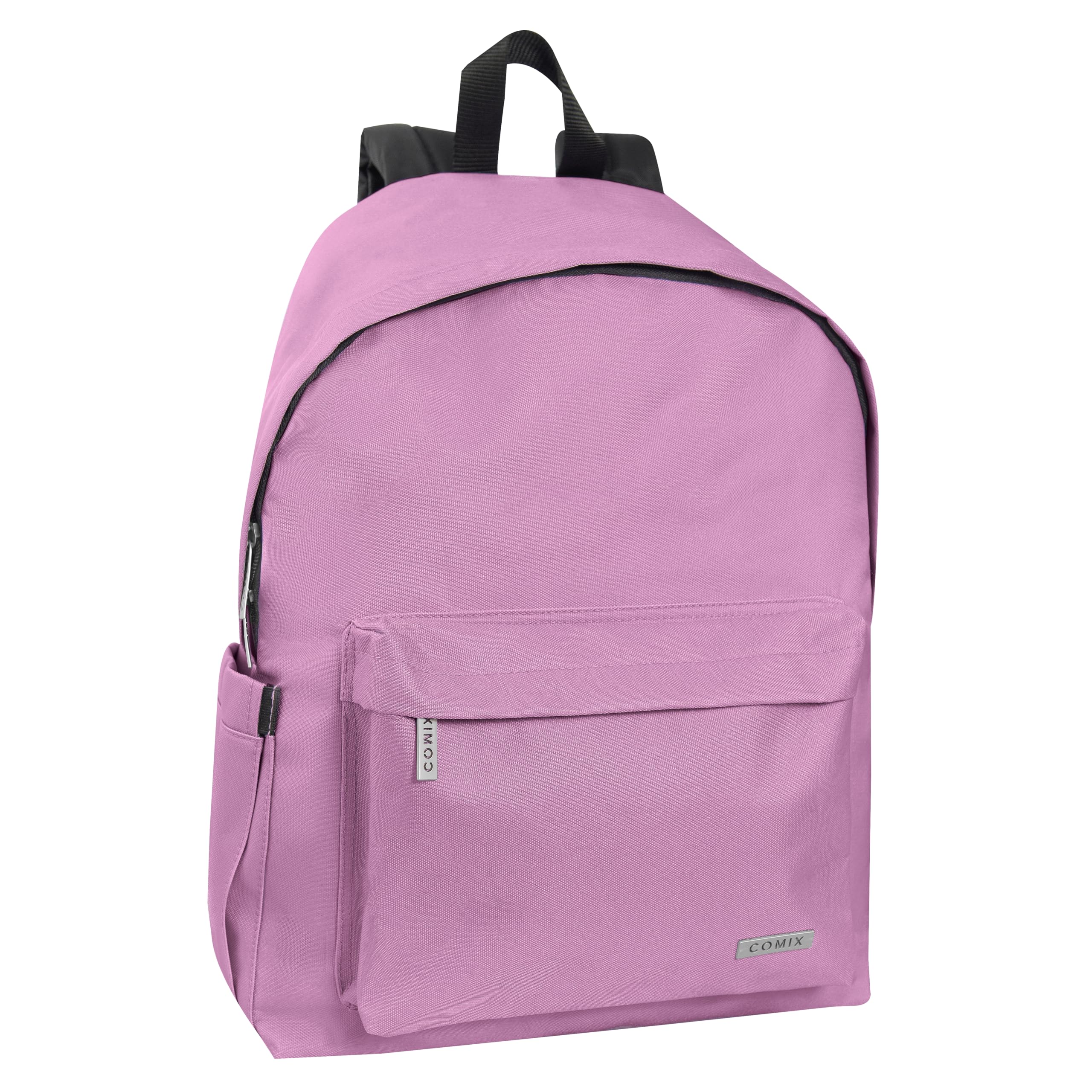 Comix Lila. - Mochila Escolar, Compartimento Principal Con Parapioggia, Bolsillo Frontal Y Lateral, Respaldo Acolchado Y Reforzado, Tirantes Ajustables, Parte Trasera Antideslizante, 30X40hx17 Cm