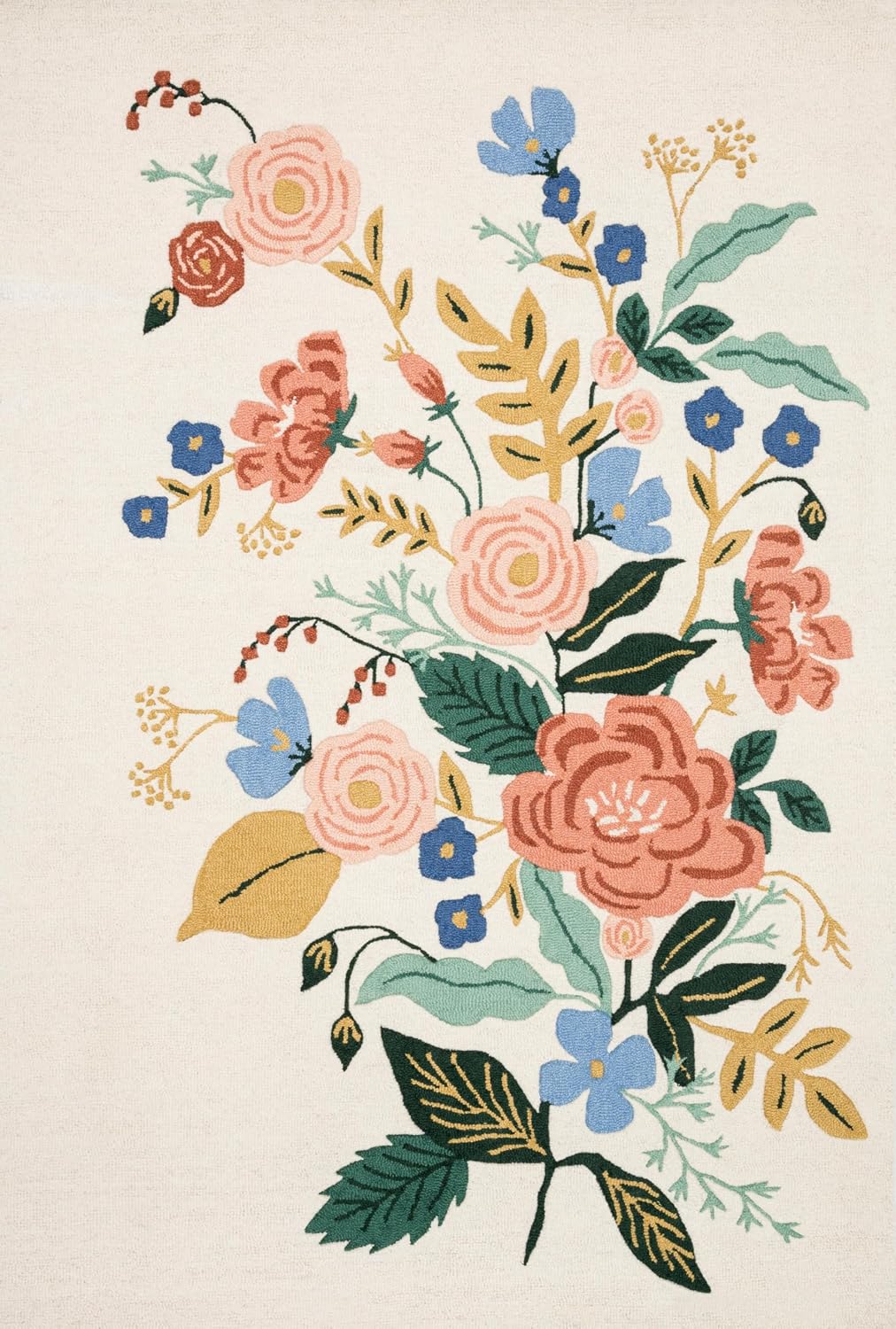 Loloi Rifle Paper Co Les Fleurs Ivory/Multi 2'-3" x 3'-9" Accent Rug