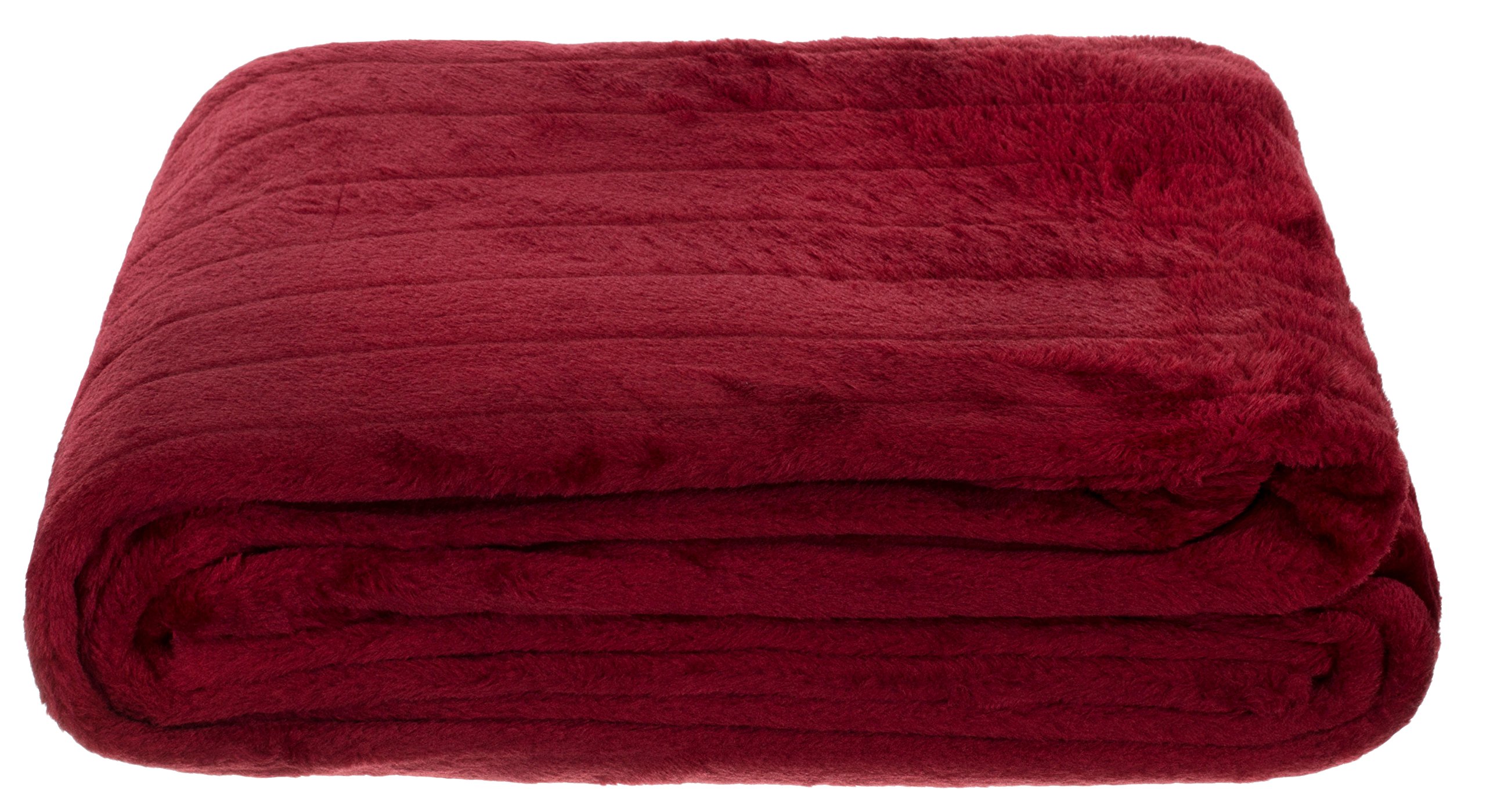 Brandsseller Couverture Douillette en Imitation Fourrure de Vison Plaid de Canapé Couvre-lit Chaud et Doux - 150 x 200 cm Rouge
