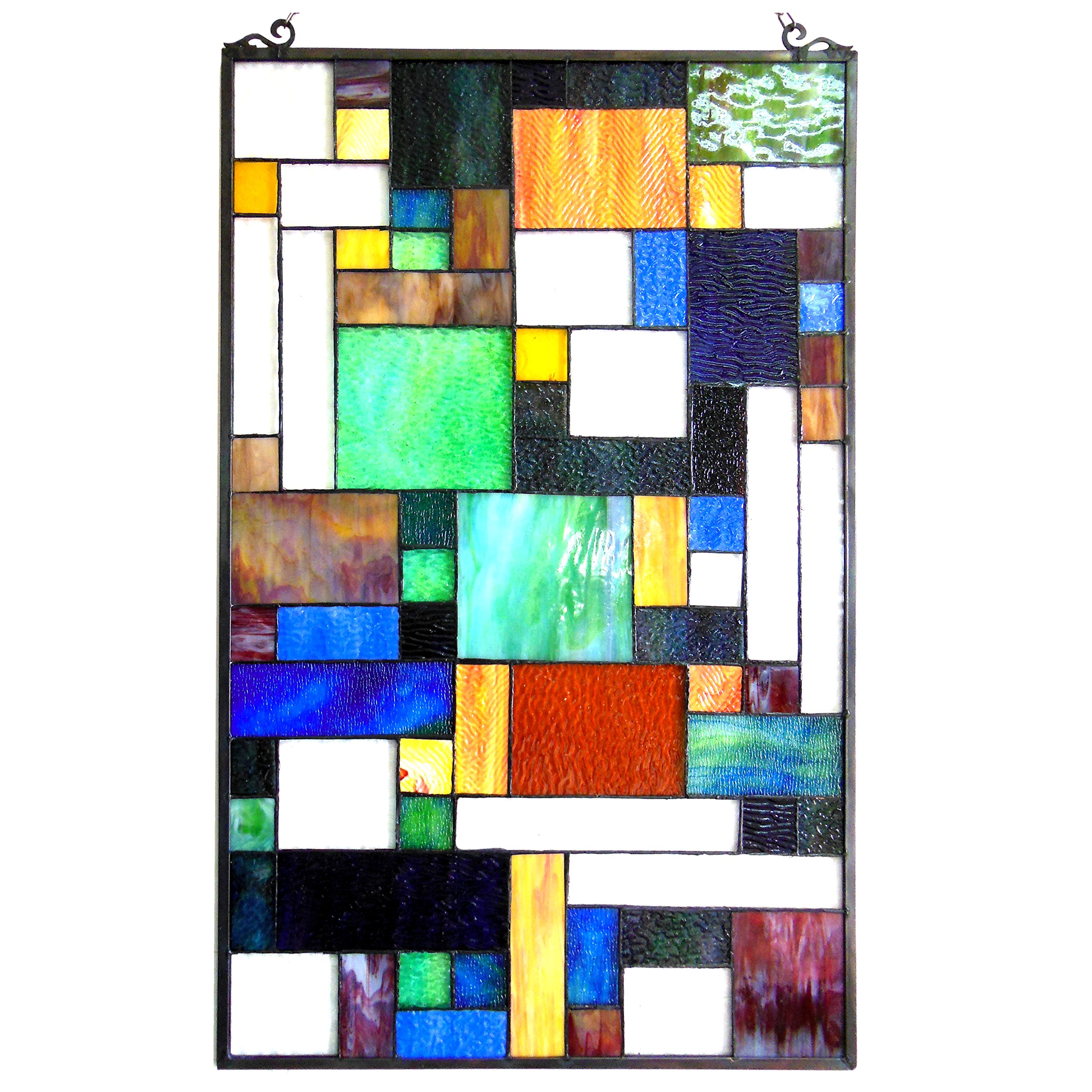 RADIANCE goods Tiffany-Glass Rectangle Window Panel 20x32
