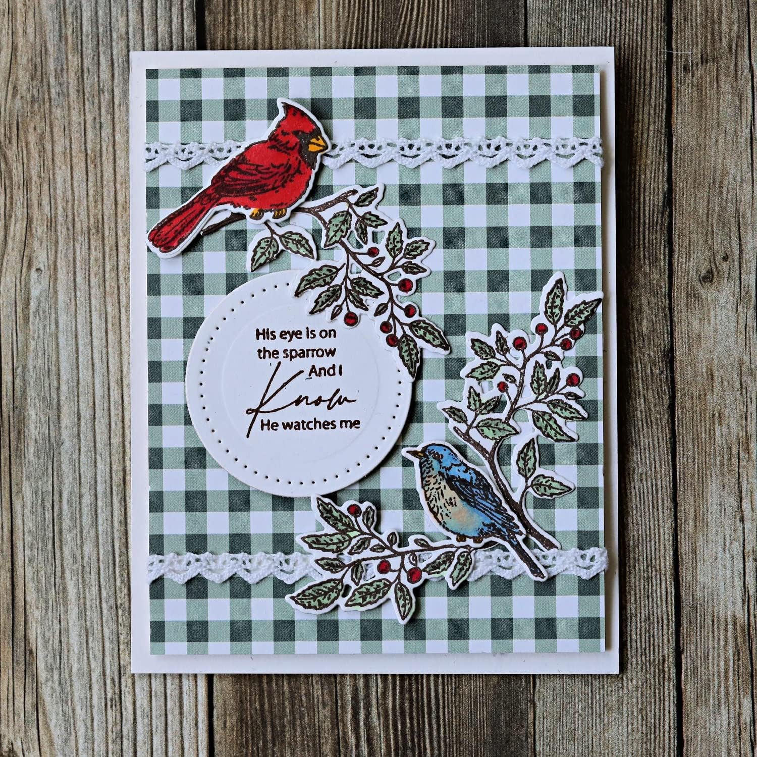 Clear Stamps - God Will Take Care of You Bird Song and Branch 4x6 Inch Sheet - 10 Pieces