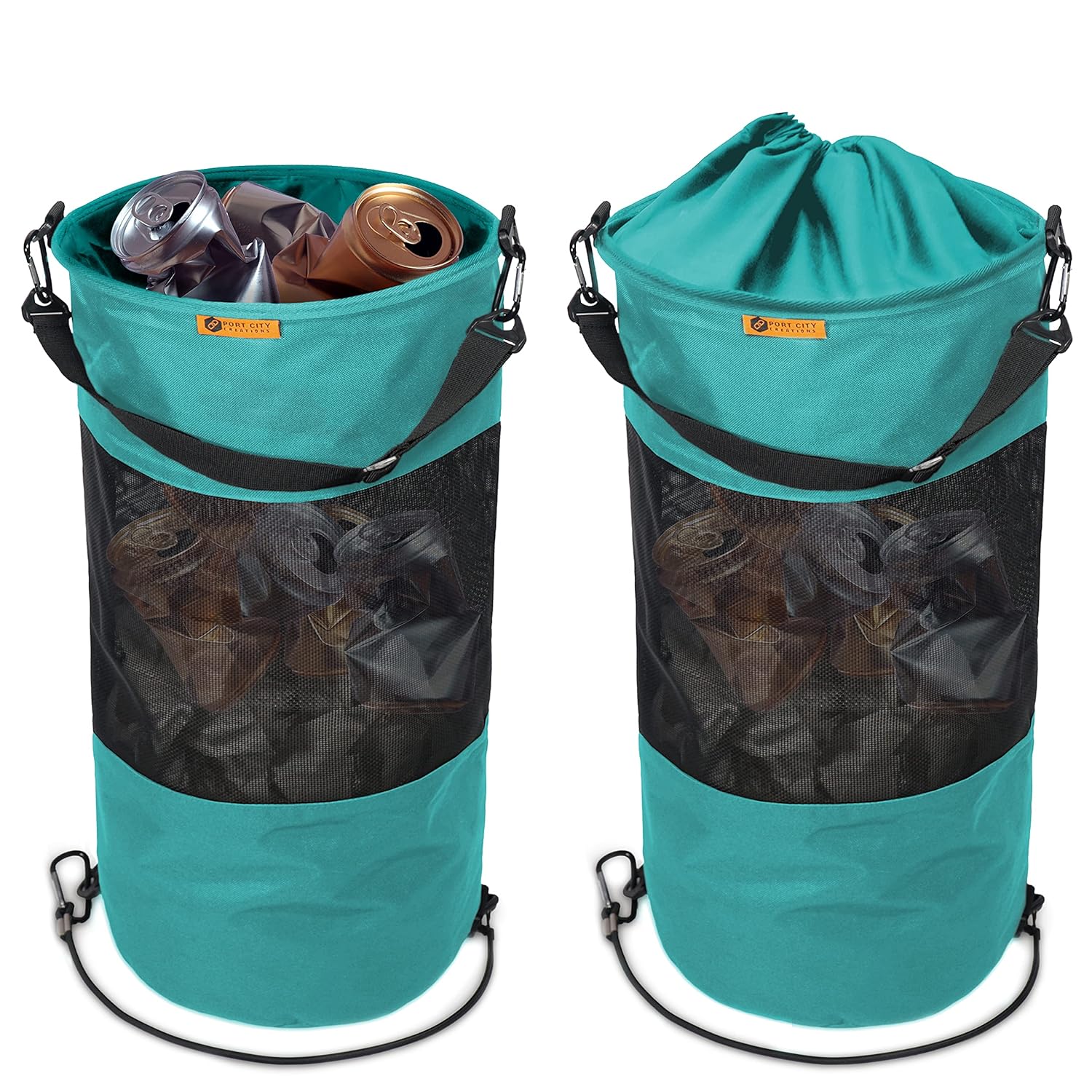 Boat Trash Bag - Portable Outdoor Mesh Trash Bag for Your Boat, Kayak, or Camper… (Turquoise)