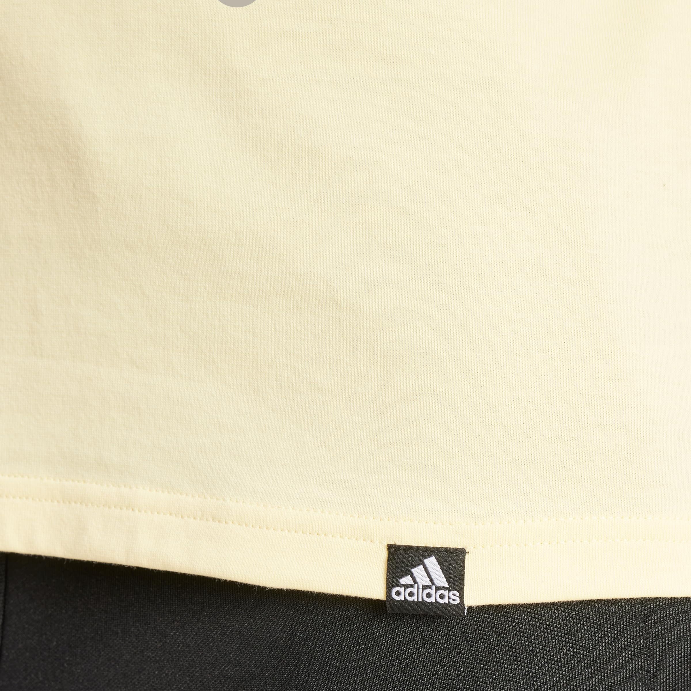 adidas Damska koszulka z grafiką z trzema paskami życia z krótkim rękawem (1 opakowanie)
