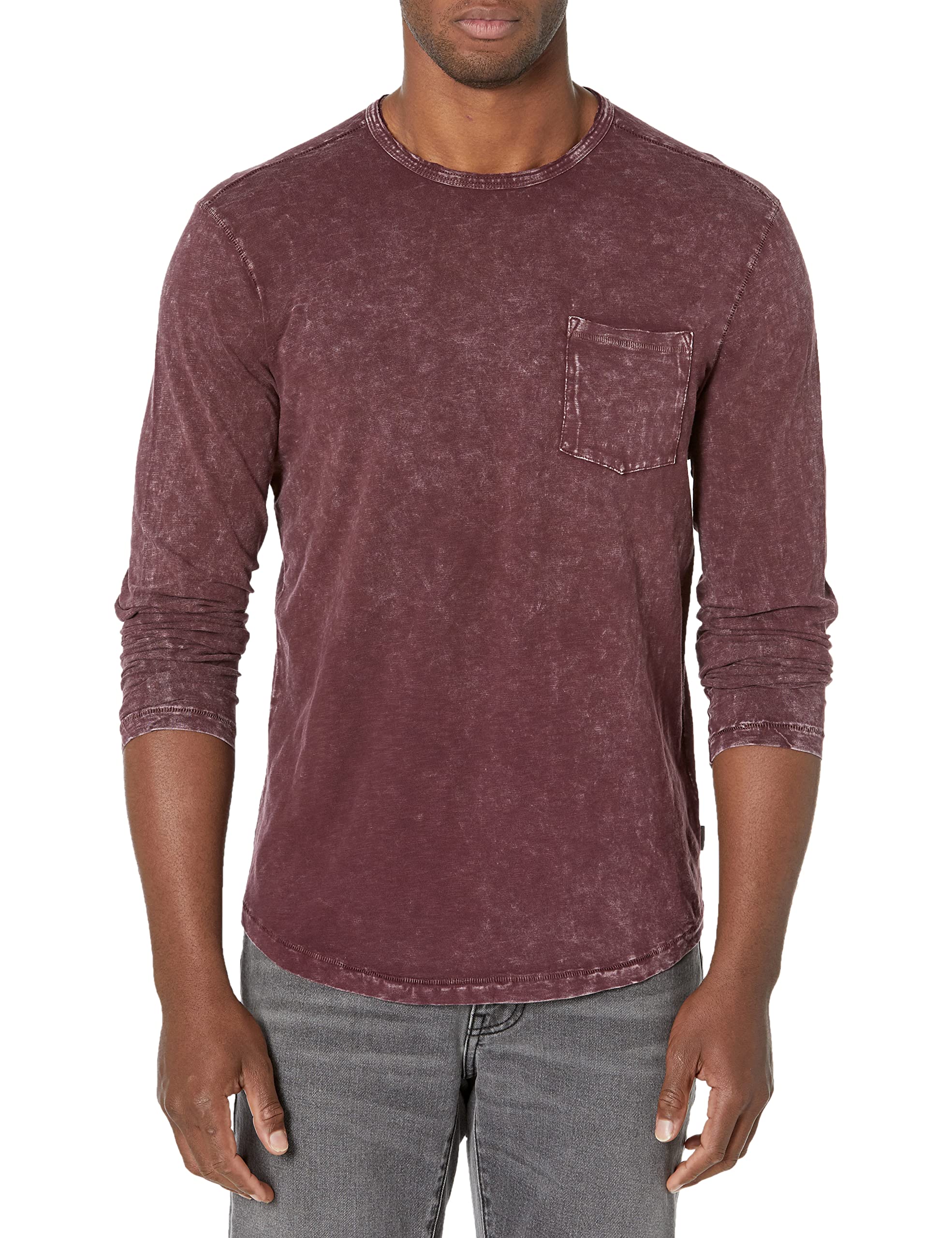 John Varvatos mens Craig Long Sleeve Crew Shirt