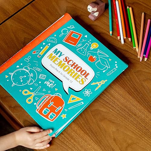 Miniatura 2 de School Memory Book My School Memories  Álbum de recuerdos de pre-kínder a grado 12  Sistema escolar canadiense - 9.5 x 12 pulgadas - Inglés  Álbum