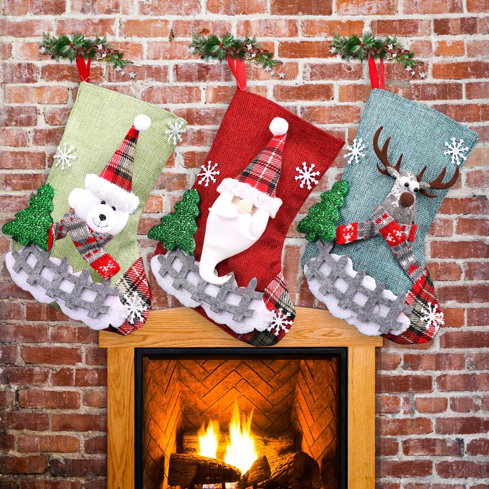 Calza Befana Personalizzata Calze Di Natale Grandi Da Appendere, 40 Cm,  Decorazione Per Camino E Albero Decorazioni Natalizie Casa, image size:1600x1600