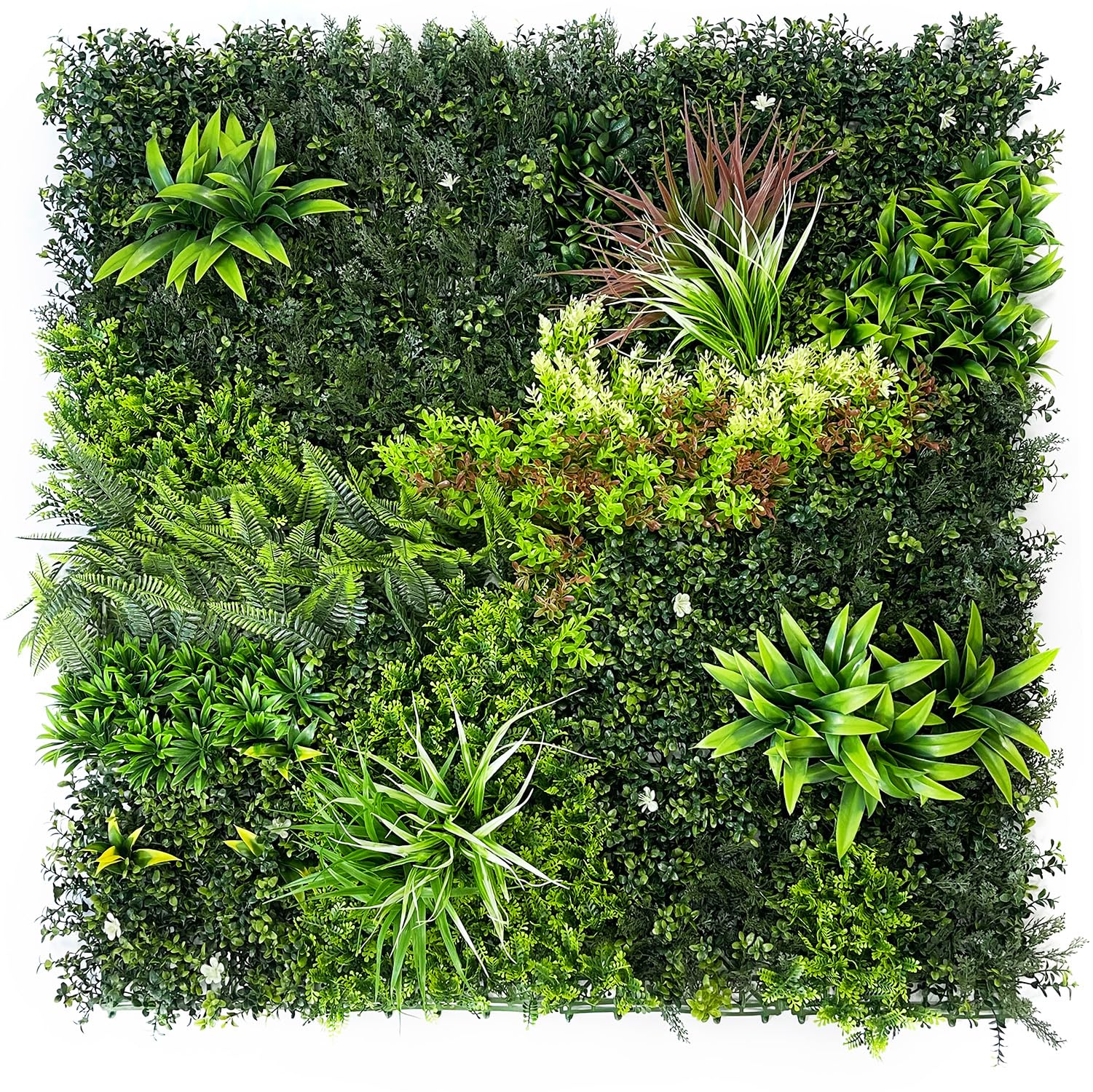 Artificial Living Wall Panels 1m x 1m - Artificial Grass Wall Panels - Garden Screening & Indoor Outdoor Plant Wall for Garden Privacy & Flower Wall Panel - 3-Year UV Guarantee (Classic Green) โ image 1