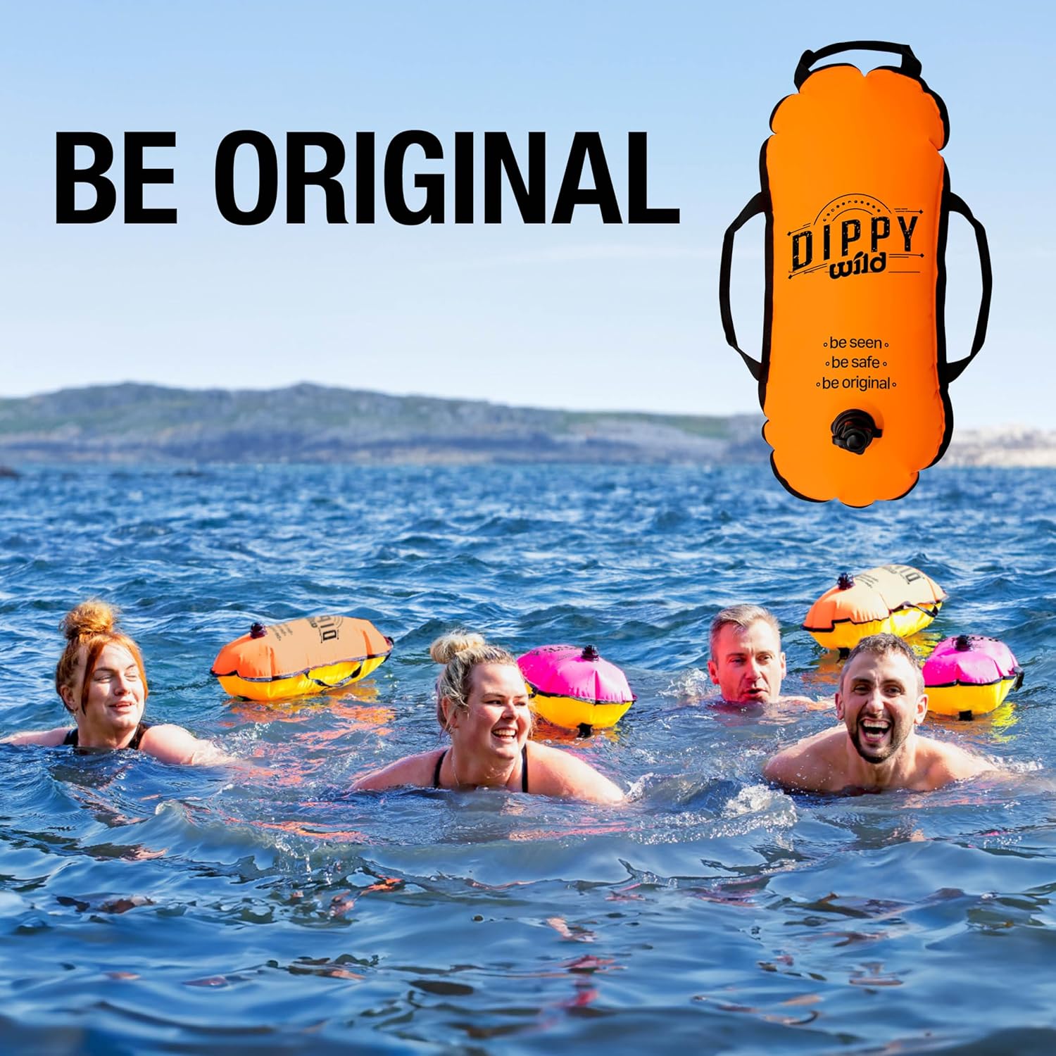 Wild Swim Buoy for Open Water Swimmers | Waterproof Tow Float Swim Bubble for Adults | Triathlon Buoy Float | Swimmer Gear | Wild Swimming Accessories