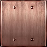 Vista 18 de LIDER Placa de pared de metal en blanco, cubierta de salida de acero inoxidable, resistente a la corrosión, tamaño mediano de 1 cuadrilla, 4.88 x