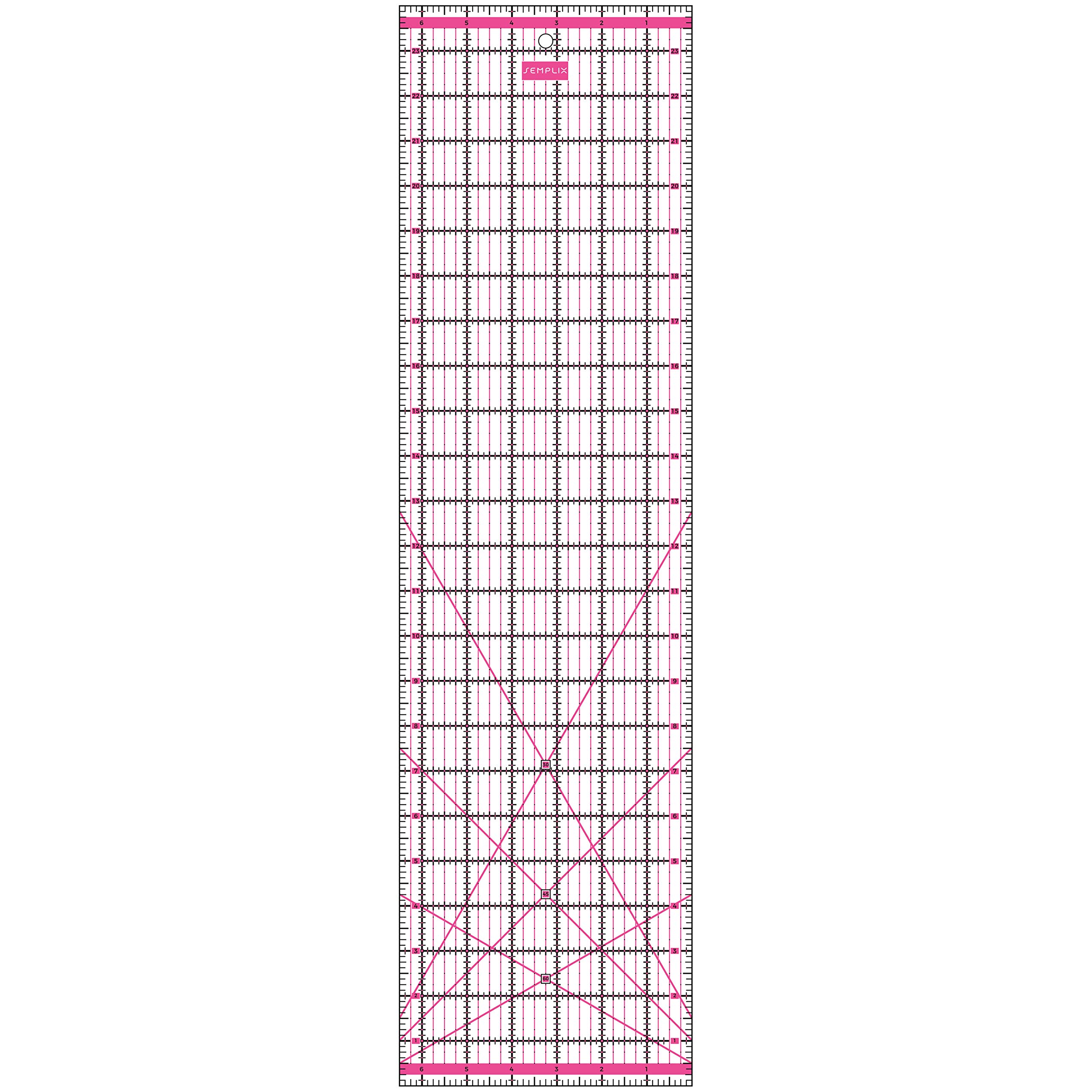 SEMPLIX Patchwork Lineal Set Inch (6x6 inch, 12x6 inch, 24x6,5 inch, 12,5x12,5 inch) (pink)