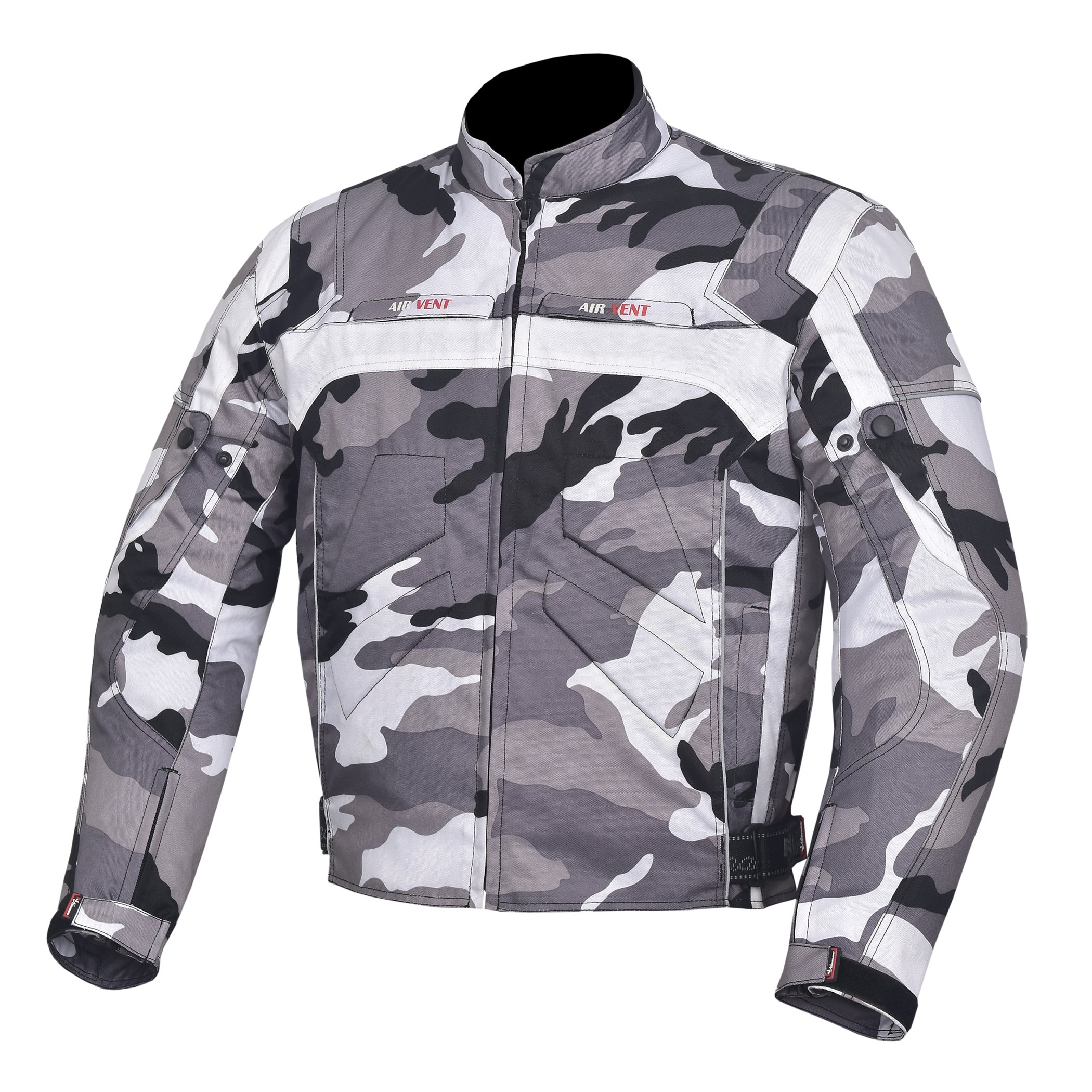 Norman Men's Grey Camo Jacket Motorcycle Motorbike Waterproof Textile Cordura With Ce Armoured (As8, Alpha, 3X_l, Regular, Regular, )