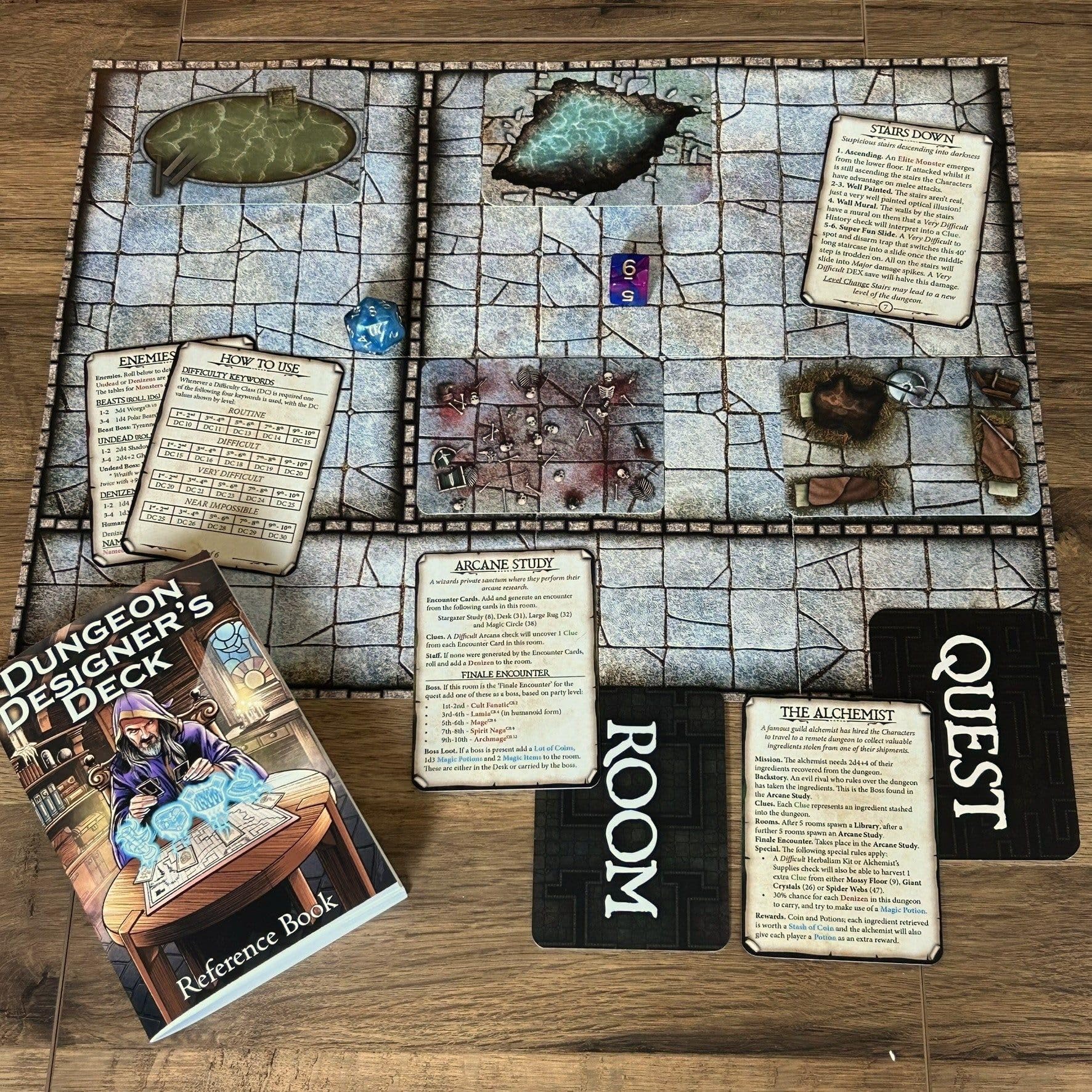 Loke Battlemats | Dungeon Designer's Deck | 100 Cards to Level Up Your Dungeon Game | RPG Accessoires