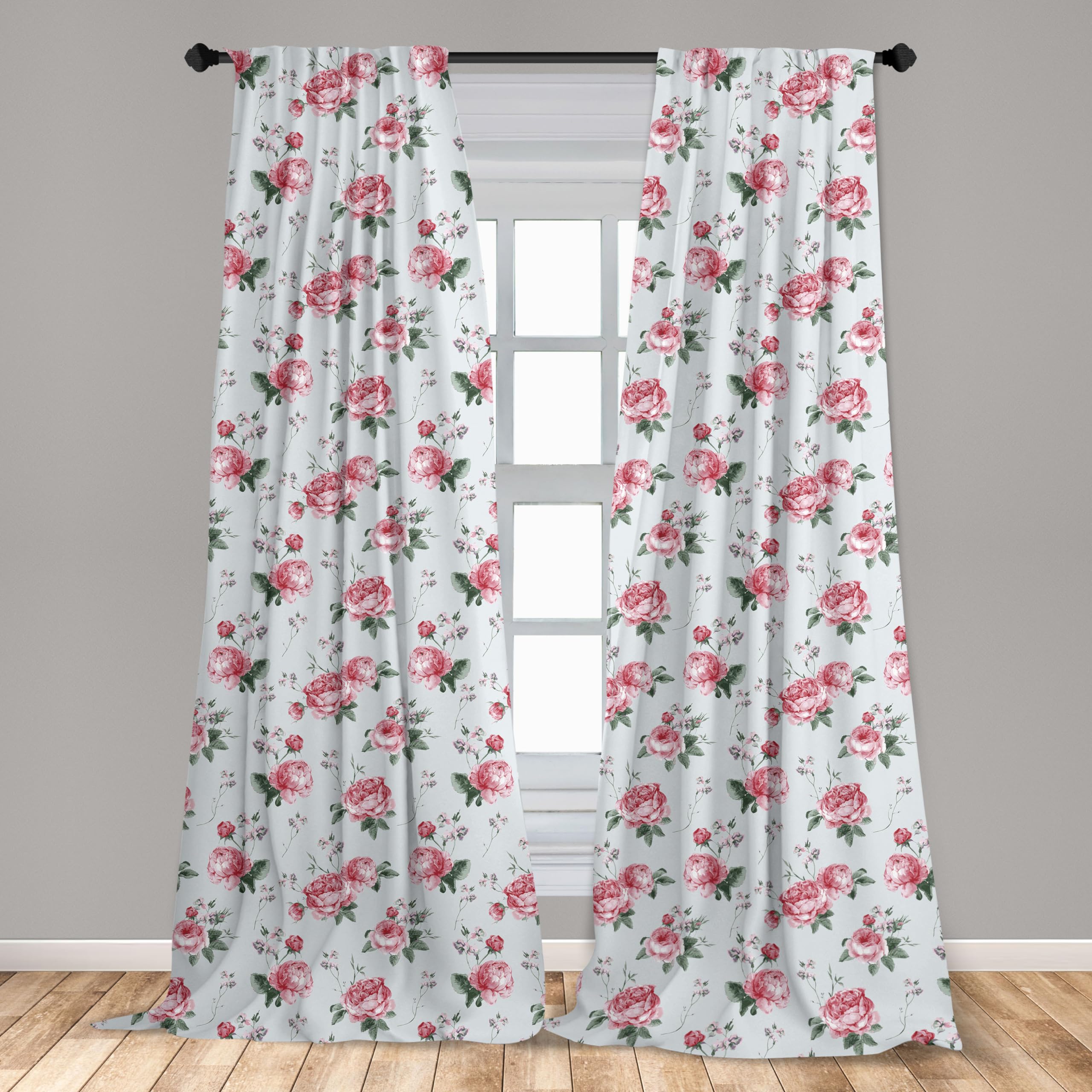 ABAKUHAUS Tenda Con Occhielli Rossa E Nera, Sagome Di Cane E Gatto Neri Con Cuori Rossi Animali Domestici Pet Love Tende Decorative A 2 Pannelli 280 Cm X 175 Cm Beige Rosso Nero  S2 429178851