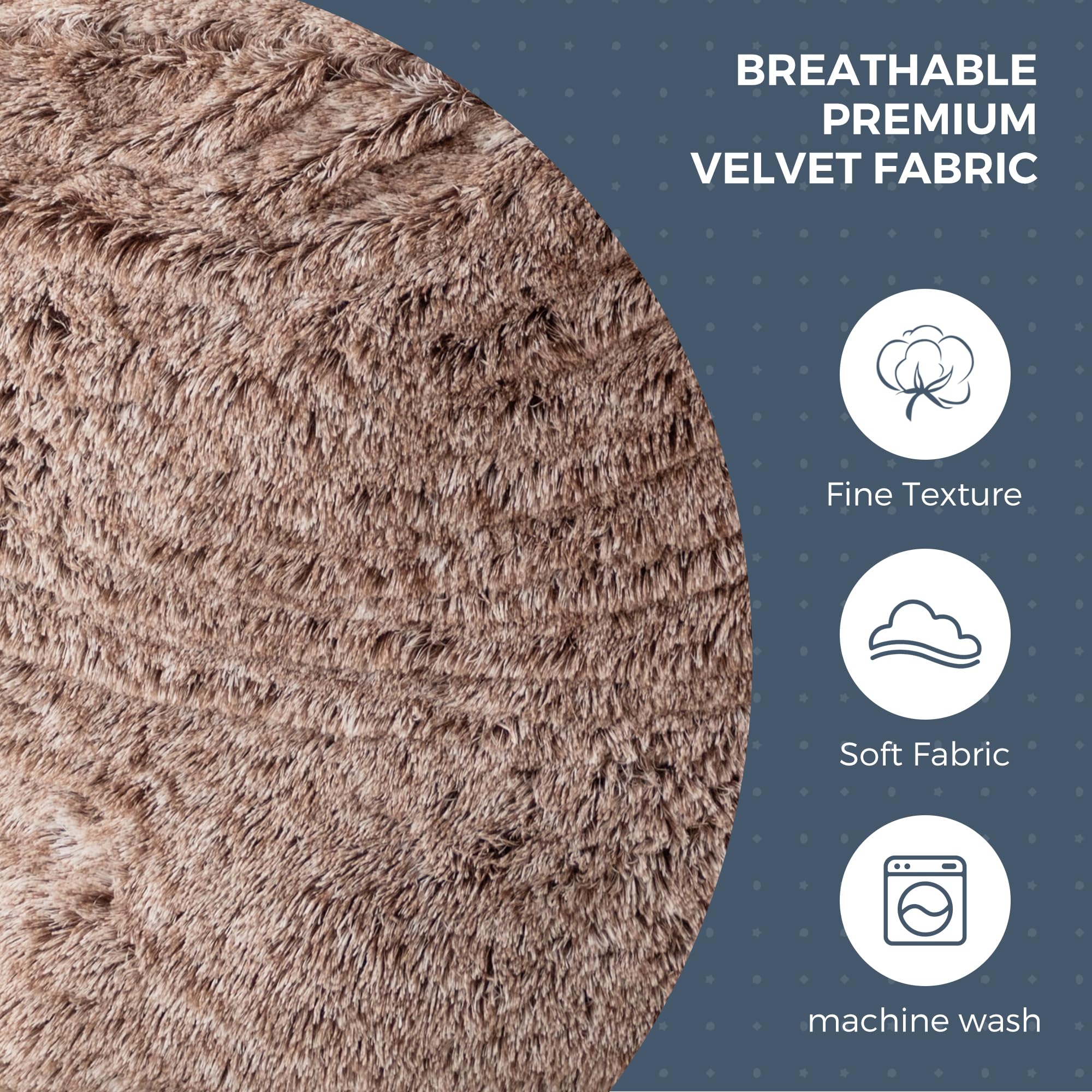 MAXYOYO Riesiges Sitzsackbett – umwandelbar vom Sitzsack zum Bett – großes Sofa mit Plüschbezug und Flauschiger Füllung im Lieferumfang enthalten, für Erwachsene, Paare, Gäste (Braun, 150x200 cm)
