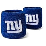 NFL New York Giants Franklin Sports New York Giants Embroidered Wristbandsnfl Embroidered Wristbands, Blue, One Size